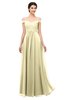 ColsBM Lilith Anise Flower Bridesmaid Dresses Off The Shoulder Pleated Short Sleeve Romantic Zip up A-line