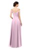 ColsBM Lilith Baby Pink Bridesmaid Dresses Off The Shoulder Pleated Short Sleeve Romantic Zip up A-line
