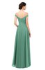 ColsBM Lilith Beryl Green Bridesmaid Dresses Off The Shoulder Pleated Short Sleeve Romantic Zip up A-line