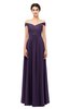 ColsBM Lilith Blackberry Cordial Bridesmaid Dresses Off The Shoulder Pleated Short Sleeve Romantic Zip up A-line