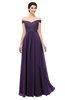 ColsBM Lilith Blackberry Cordial Bridesmaid Dresses Off The Shoulder Pleated Short Sleeve Romantic Zip up A-line