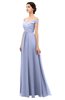 ColsBM Lilith Blue Heron Bridesmaid Dresses Off The Shoulder Pleated Short Sleeve Romantic Zip up A-line