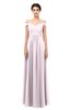 ColsBM Lilith Blush Bridesmaid Dresses Off The Shoulder Pleated Short Sleeve Romantic Zip up A-line