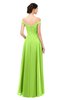 ColsBM Lilith Bright Green Bridesmaid Dresses Off The Shoulder Pleated Short Sleeve Romantic Zip up A-line