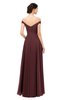 ColsBM Lilith Burgundy Bridesmaid Dresses Off The Shoulder Pleated Short Sleeve Romantic Zip up A-line