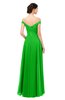 ColsBM Lilith Classic Green Bridesmaid Dresses Off The Shoulder Pleated Short Sleeve Romantic Zip up A-line