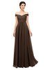 ColsBM Lilith Copper Bridesmaid Dresses Off The Shoulder Pleated Short Sleeve Romantic Zip up A-line