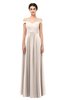ColsBM Lilith Cream Pink Bridesmaid Dresses Off The Shoulder Pleated Short Sleeve Romantic Zip up A-line