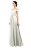ColsBM Lilith Cream Bridesmaid Dresses Off The Shoulder Pleated Short Sleeve Romantic Zip up A-line
