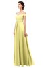 ColsBM Lilith Daffodil Bridesmaid Dresses Off The Shoulder Pleated Short Sleeve Romantic Zip up A-line