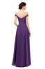 ColsBM Lilith Dark Purple Bridesmaid Dresses Off The Shoulder Pleated Short Sleeve Romantic Zip up A-line