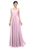 ColsBM Lilith Fairy Tale Bridesmaid Dresses Off The Shoulder Pleated Short Sleeve Romantic Zip up A-line