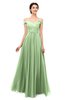 ColsBM Lilith Gleam Bridesmaid Dresses Off The Shoulder Pleated Short Sleeve Romantic Zip up A-line