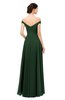 ColsBM Lilith Hunter Green Bridesmaid Dresses Off The Shoulder Pleated Short Sleeve Romantic Zip up A-line