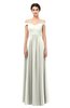 ColsBM Lilith Ivory Bridesmaid Dresses Off The Shoulder Pleated Short Sleeve Romantic Zip up A-line
