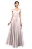 ColsBM Lilith Light Pink Bridesmaid Dresses Off The Shoulder Pleated Short Sleeve Romantic Zip up A-line