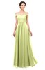 ColsBM Lilith Lime Green Bridesmaid Dresses Off The Shoulder Pleated Short Sleeve Romantic Zip up A-line