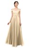 ColsBM Lilith Marzipan Bridesmaid Dresses Off The Shoulder Pleated Short Sleeve Romantic Zip up A-line