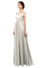 ColsBM Lilith Off White Bridesmaid Dresses Off The Shoulder Pleated Short Sleeve Romantic Zip up A-line