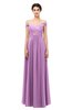 ColsBM Lilith Orchid Bridesmaid Dresses Off The Shoulder Pleated Short Sleeve Romantic Zip up A-line