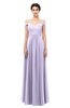 ColsBM Lilith Pastel Lilac Bridesmaid Dresses Off The Shoulder Pleated Short Sleeve Romantic Zip up A-line