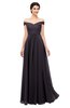 ColsBM Lilith Perfect Plum Bridesmaid Dresses Off The Shoulder Pleated Short Sleeve Romantic Zip up A-line