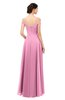 ColsBM Lilith Pink Bridesmaid Dresses Off The Shoulder Pleated Short Sleeve Romantic Zip up A-line