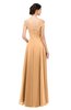 ColsBM Lilith Salmon Buff Bridesmaid Dresses Off The Shoulder Pleated Short Sleeve Romantic Zip up A-line