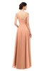 ColsBM Lilith Salmon Bridesmaid Dresses Off The Shoulder Pleated Short Sleeve Romantic Zip up A-line