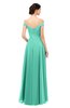 ColsBM Lilith Seafoam Green Bridesmaid Dresses Off The Shoulder Pleated Short Sleeve Romantic Zip up A-line