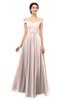 ColsBM Lilith Silver Peony Bridesmaid Dresses Off The Shoulder Pleated Short Sleeve Romantic Zip up A-line