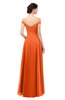 ColsBM Lilith Tangerine Bridesmaid Dresses Off The Shoulder Pleated Short Sleeve Romantic Zip up A-line