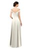 ColsBM Lilith Whisper White Bridesmaid Dresses Off The Shoulder Pleated Short Sleeve Romantic Zip up A-line