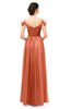 ColsBM Paula Persimmon Bridesmaid Dresses Zipper Sexy Beaded Floor Length Short Sleeve Spaghetti