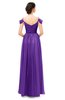 ColsBM Paula Royal Purple Bridesmaid Dresses Zipper Sexy Beaded Floor Length Short Sleeve Spaghetti