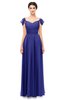 ColsBM Paula Spectrum Blue Bridesmaid Dresses Zipper Sexy Beaded Floor Length Short Sleeve Spaghetti