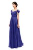 ColsBM Paula Spectrum Blue Bridesmaid Dresses Zipper Sexy Beaded Floor Length Short Sleeve Spaghetti