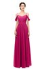 ColsBM Elwyn Beetroot Purple Bridesmaid Dresses Floor Length Pleated V-neck Romantic Backless A-line