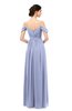 ColsBM Elwyn Blue Heron Bridesmaid Dresses Floor Length Pleated V-neck Romantic Backless A-line