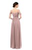 ColsBM Elwyn Blush Pink Bridesmaid Dresses Floor Length Pleated V-neck Romantic Backless A-line