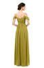 ColsBM Elwyn Golden Olive Bridesmaid Dresses Floor Length Pleated V-neck Romantic Backless A-line