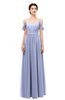 ColsBM Elwyn Lavender Bridesmaid Dresses Floor Length Pleated V-neck Romantic Backless A-line