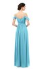 ColsBM Elwyn Light Blue Bridesmaid Dresses Floor Length Pleated V-neck Romantic Backless A-line