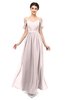 ColsBM Elwyn Light Pink Bridesmaid Dresses Floor Length Pleated V-neck Romantic Backless A-line