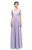 ColsBM Elwyn Light Purple Bridesmaid Dresses Floor Length Pleated V-neck Romantic Backless A-line