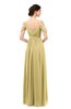 ColsBM Elwyn New Wheat Bridesmaid Dresses Floor Length Pleated V-neck Romantic Backless A-line
