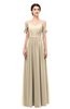 ColsBM Elwyn Novelle Peach Bridesmaid Dresses Floor Length Pleated V-neck Romantic Backless A-line