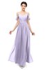 ColsBM Elwyn Pastel Lilac Bridesmaid Dresses Floor Length Pleated V-neck Romantic Backless A-line