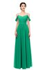 ColsBM Elwyn Pepper Green Bridesmaid Dresses Floor Length Pleated V-neck Romantic Backless A-line