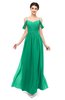 ColsBM Elwyn Pepper Green Bridesmaid Dresses Floor Length Pleated V-neck Romantic Backless A-line